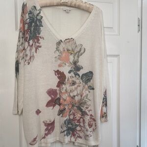 J. Jill Lightweight Floral Sweater